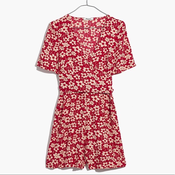 Madewell Other - NWOT Madewell Wrap-Front Romper in Mini Daisy (6)